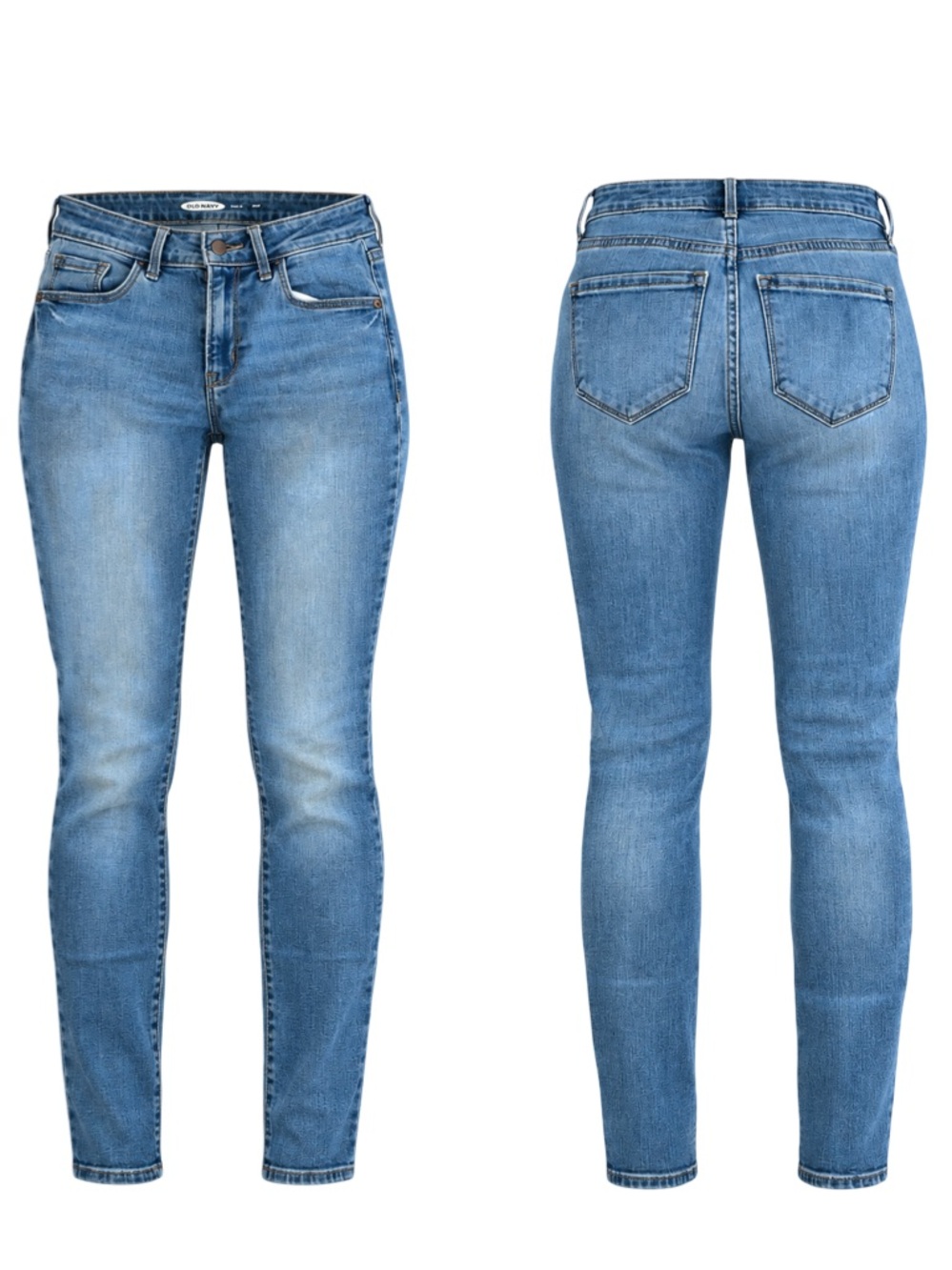 Old Navy Indigo Willow Blue Denim Pop Icon Skinny Mid-Rise Jeans Size 0